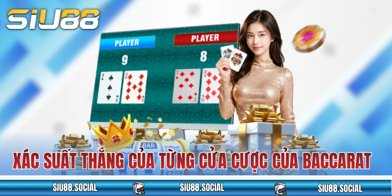 Xác suất thắng của từng cửa cược của Baccarat SIU88